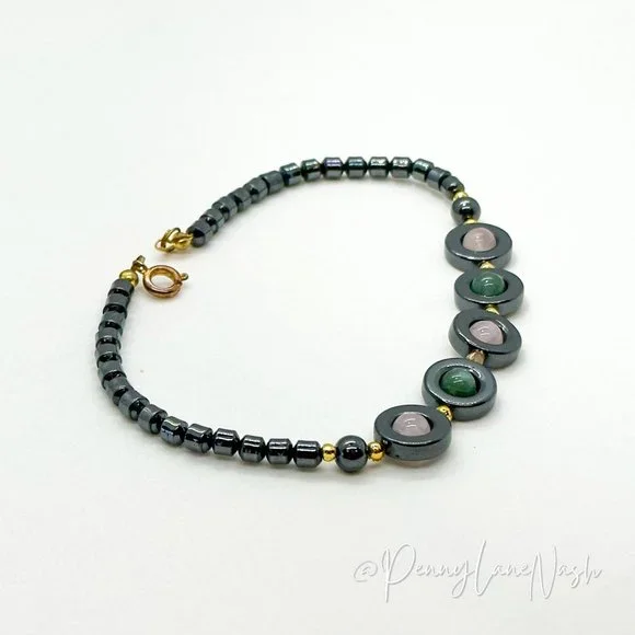 Vintage Mini Beads with 5 Halo Beads Bracelet - Picture 2 of 4